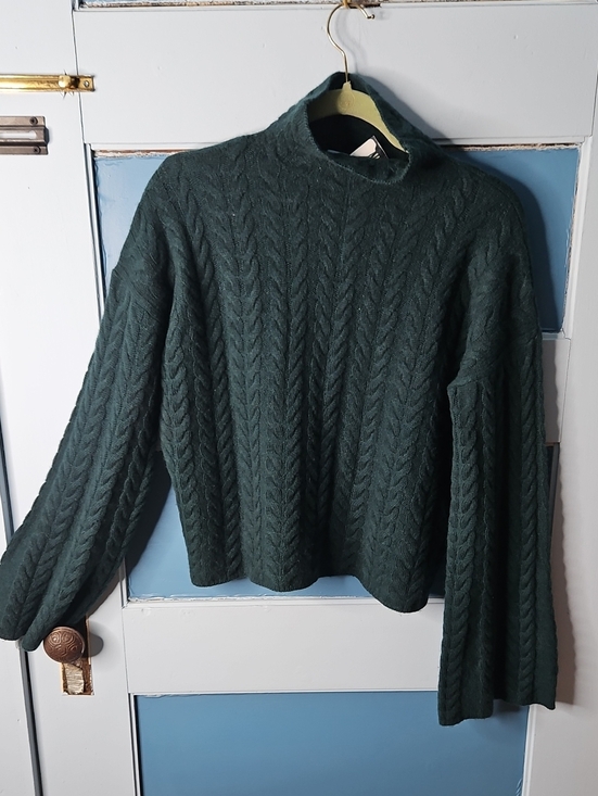 ANTONIO MELANI Sweaters - ANTONIO MELANI Chloe Cashmere Spruce Evergreen Cable Knit Sweater NWT Small